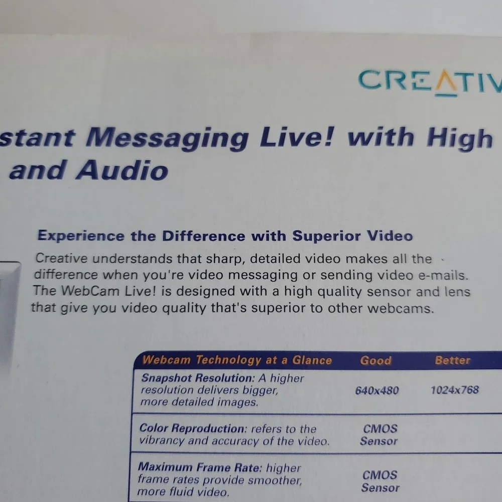 New Creative Webcam NX PRO‎ Web Cam NOS